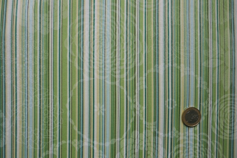 Hokkoh Wa-Nouveau 4525 009 Streifen Blüten Grün Blau Creme