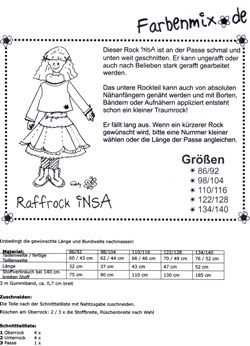 Farbenmix Schnittmuster INSA - Raffrock