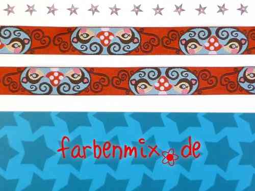 Webband Farbenmix Miss Kitz 15 mm rot