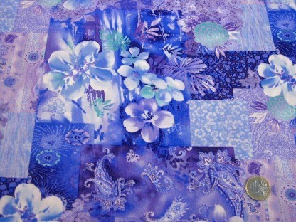 Paintbrush Studios "Lagoon" Patch Floral 120-7401 Blau Lila