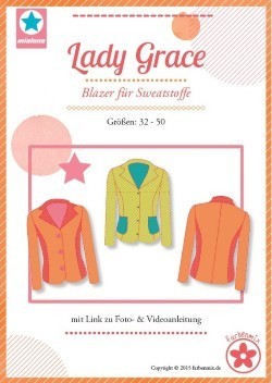 Farbenmix MiaLuna Schnittmuster Lady GRACE - Blazer für Sweatstoffe