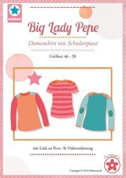 Farbenmix MiaLuna Schnittmuster Big Lady PEPE - Shirt mit Schulterpasse