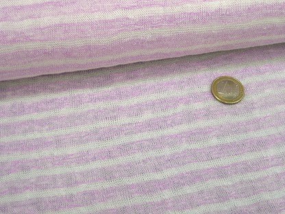 Luftiger Feinstrick "Jersey Melange Stripe" SU8214-011 Weiß Rosa