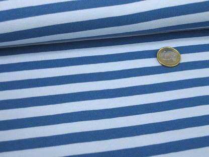 Stretchjersey Streifen 10mm KC3001-306 Blau Blau