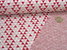 Viskose-Jacquardstrick Dreiecke 4009-05 Rot Weiß