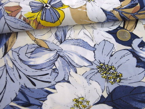 Leichter Viskosedruck floral 703.341-3001 Blau