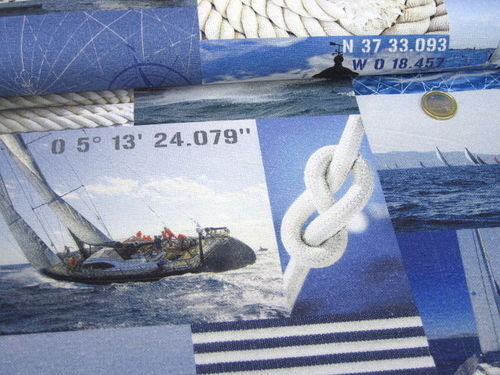 REST Baumwoll-Canvas TRIXIE maritim 280999 Blautöne