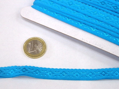 Gummifalzband 1cm mit Bogenkante 32515 Türkis