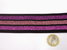 Weiches Gummiband Streifen Glitzer 4cm 31887 Schwarz Rosa Violett