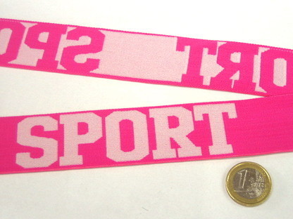 Weiches Gummi "Sport" 3cm 01929D032-174 Pink