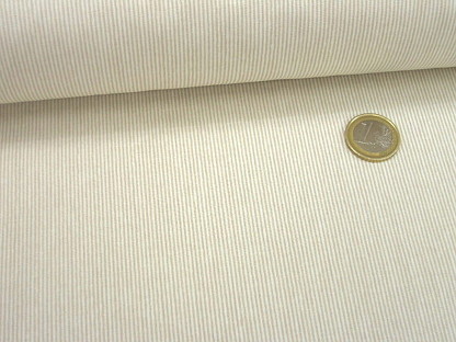 Baumwolldruck Extrabreit gestreift Nouvelle-7 Weiß Beige