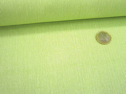 Baumwolldruck Extrabreit gestreift Nouvelle-26 Weiß Hellgrün
