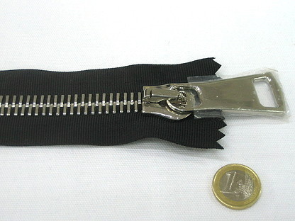 20 cm Fashion-Reißverschluss Extrabreit 1964-120 Schwarz Silber