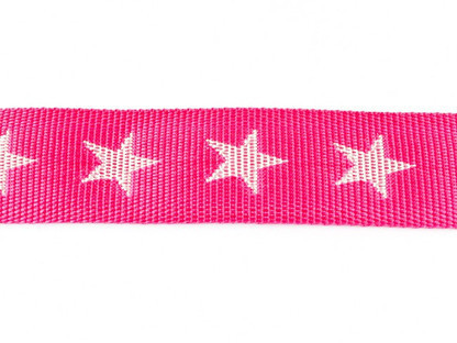 Synthetik-Gurtband Sterne 40mm 41765 Pink