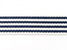 Baumwoll-Gurtband 40mm Steifen 41020 Weiß Marine
