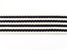 Baumwoll-Gurtband 40mm Steifen 41019 Weiß Schwarz