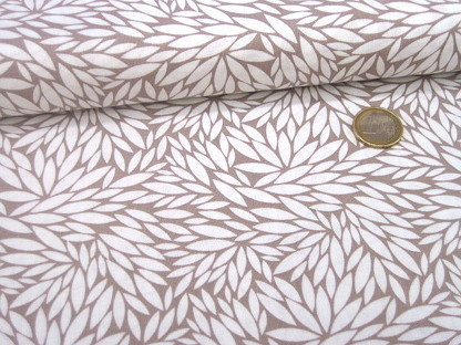 Camelot Fabrics "Design Studio" Blätter 2140507 Sand Weiß