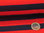 Weicher Viskose-Stretchstrick Streifen 1129 Rot Marine