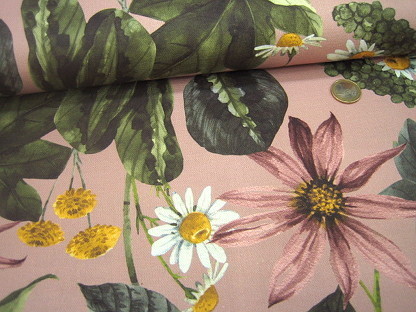 Canvasdruck floral Landhaus 08995.002 Altrosa