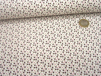 Baumwolldruck "Multi Dots" Punkte KC0513-055 Weiß
