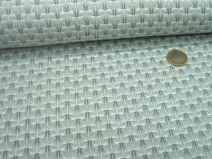 Bio-Baumwoll-Stretchjersey "Umbrella" OR4519-023 Weiß Altgrün