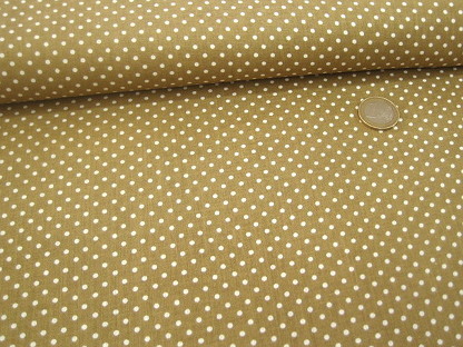 Baumwolldruck "Petit Dots" 119.023-5005 Safaribeige