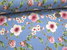 Sommer-Stretchsweat "Bloom and Blossom" floral 08178.004 Blau