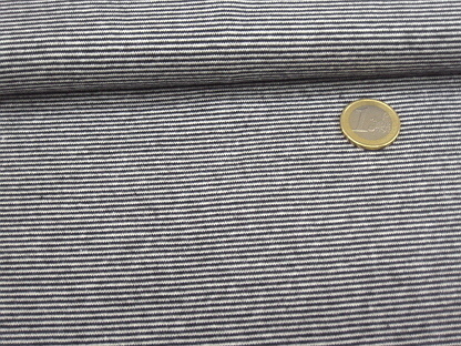 70cm Umfang Feinstrickbündchen Ringel 11808/050 Schwarz Weiß
