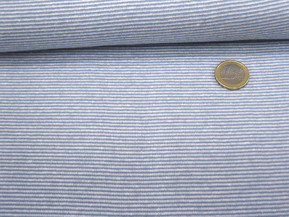 70cm Umfang Feinstrickbündchen Ringel RS0231-203 Blassblau Weiß