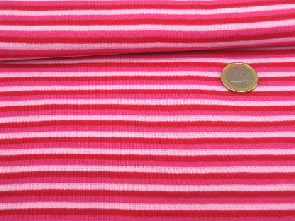 80 cm Umfang Feinstrickbündchen Ringel 00007 Rosa Pink Rot