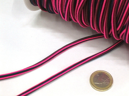 Gummikordel 5mm Mehrfarbig 44411 Lila Bordeaux Pink