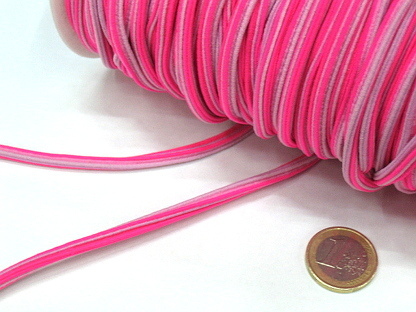 Gummikordel 5mm Mehrfarbig 44407 Rosa Pink