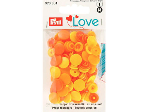Prym Love Druckknöpfe Color Snap 12,4mm Gelb Orange