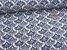 Leinen-Viskose-Gewebe Fächerblumen 09379.002 Weiß Blau