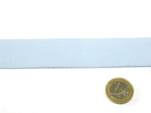 Weiches Baumwoll-Gurtband 30mm Fb.002 Hellblau