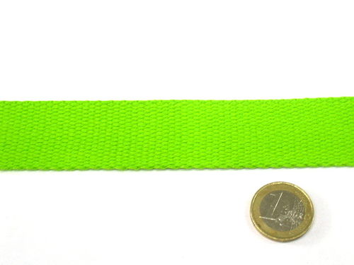 Weiches Baumwoll-Gurtband 30mm Fb.016 Limegrün