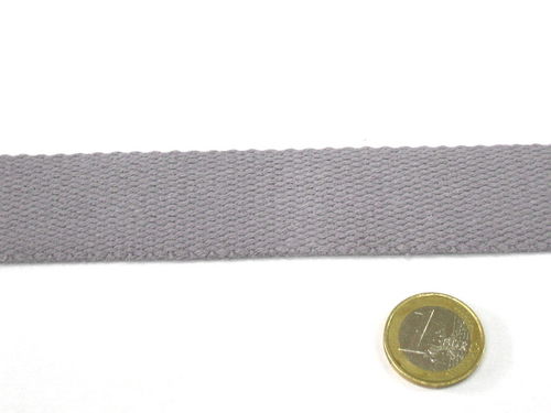 Weiches Baumwoll-Gurtband 30mm Grau