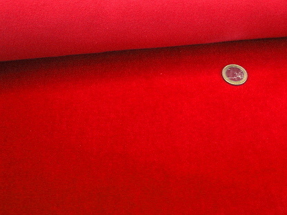 Hochwertiger Baumwollsamt Uni E2020/70 Rot