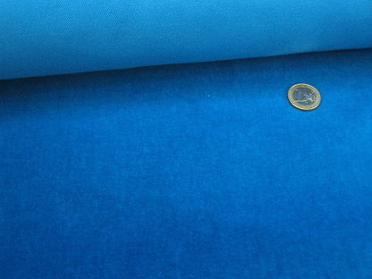 Hochwertiger Baumwoll-Stretchsamt Uni W69239 Blau