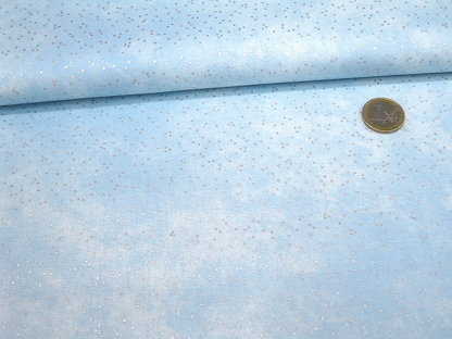 P&B Textiles "Sparkle Suede" Pünktchen 302-LB Hellblau Silber