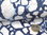 Viskose-Leinen-Stoff grafisch 208622.0008 Weiß Blau