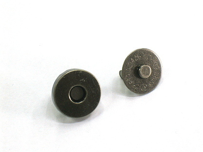 Magnetknopf Nähfrei 18mm Schwarzsilber