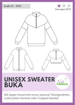 Nähfrosch Papier-Schnittmuster BUKA Unisex Sweater
