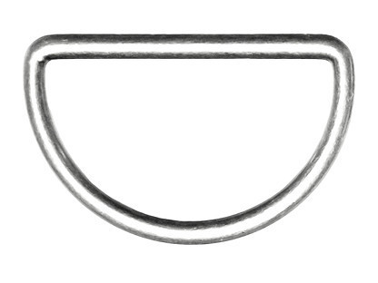VENO Halbrundring D-Ring 40mm Silber